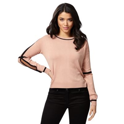 Red Herring Light pink tipped jumper